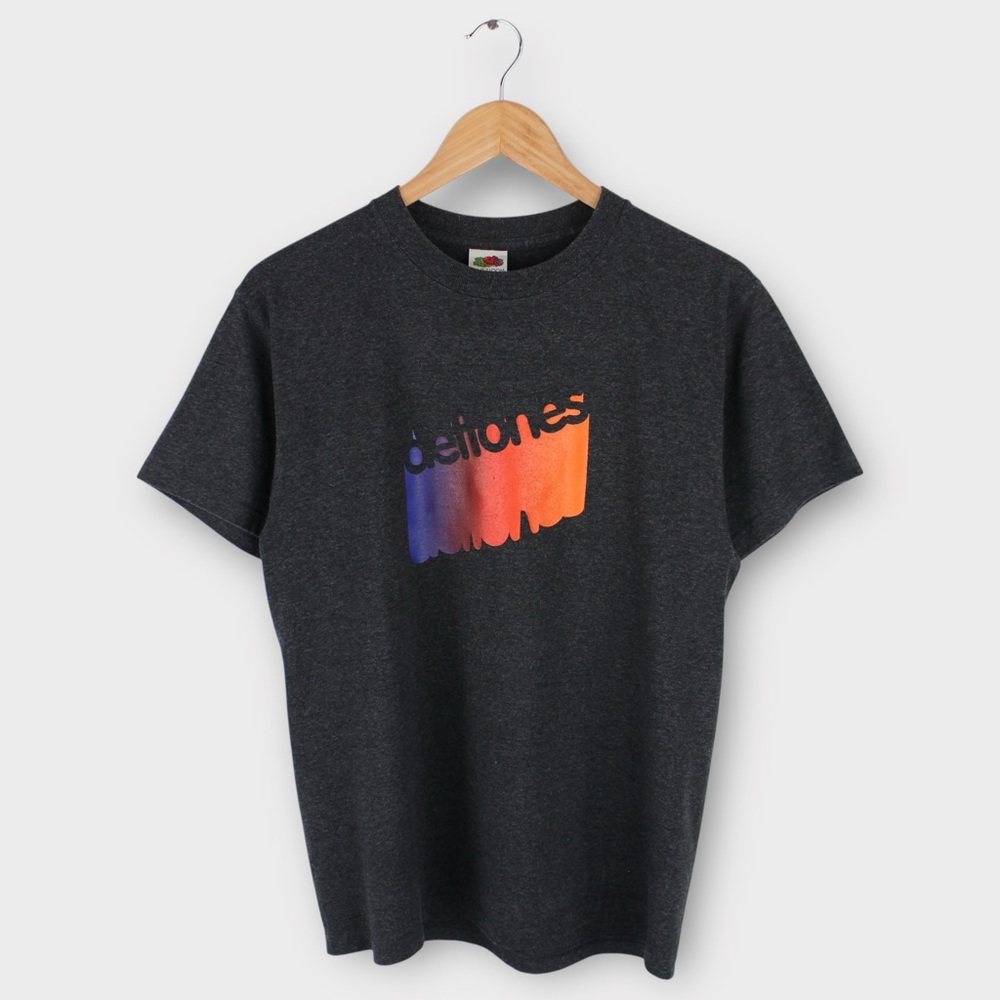 Deftones Gradient Logo Tee Medium Gray Band‎ T-Shirt Alt Rock